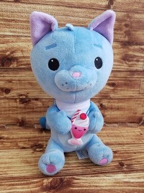 Disney Wreck It Ralph Cat Blue Plush Stuffed Animal Milkshake 10 Inch